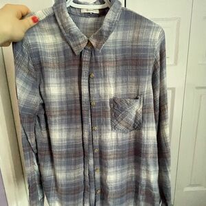 Maurice’s button down long sleeve plaid shirt